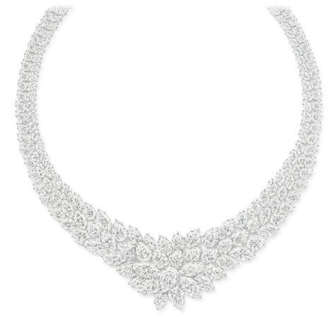 winston cluster diamond necklace price.